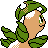 Bayleef, Back, in Gold & Silver