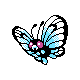 Butterfree, Front, in Gold & Silver