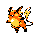 Raichu, Front, in Gold & Silver
