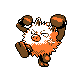 Primeape, Front, in Gold & Silver