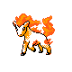 Ponyta, Front, in Gold & Silver
