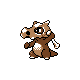 Cubone, Front, in Gold & Silver