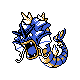 Gyarados, Front, in Gold & Silver