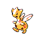 Togetic, Front, in Gold & Silver