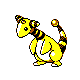 Ampharos, Front, in Gold & Silver