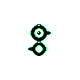 Unown B in Silver