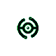 Unown H, Front, in Gold & Silver