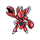 Scizor, Front, in Gold & Silver