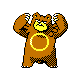 Ursaring, Front, in Gold & Silver