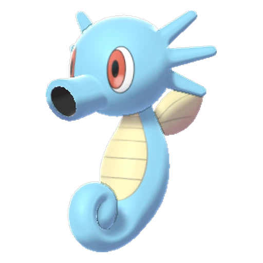 Horsea, Front, in Sword & Shield: The Isle of Armor