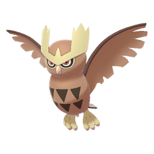 Noctowl, Front, in Sword & Shield: The Crown Tundra
