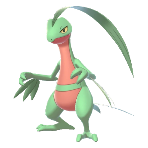 Grovyle, Front, in Sword & Shield: The Crown Tundra