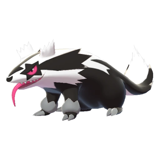 Linoone Galarian, Front, in Sword & Shield: The Crown Tundra