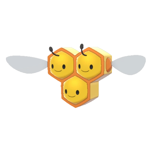 Combee, Front, in Sword & Shield: The Isle of Armor