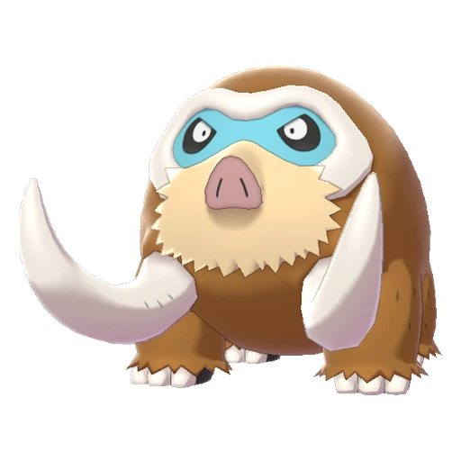 Mamoswine, Front, in Sword & Shield: The Crown Tundra