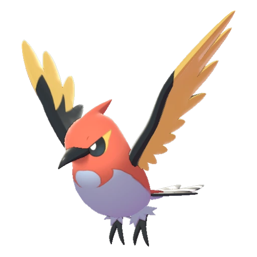 Fletchinder, Front, in Sword & Shield