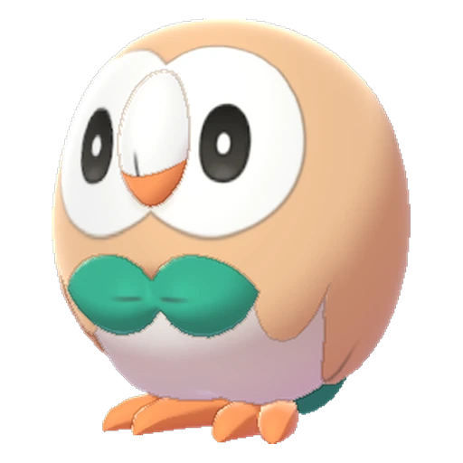 Rowlet, Front, in Sword & Shield