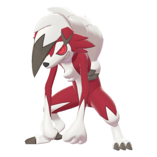 Lycanroc Midnight Form, Front, in Sword & Shield: The Crown Tundra