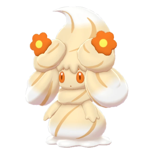 Alcremie Caramel Swirl Flower, Front, in Sword & Shield: The Crown Tundra