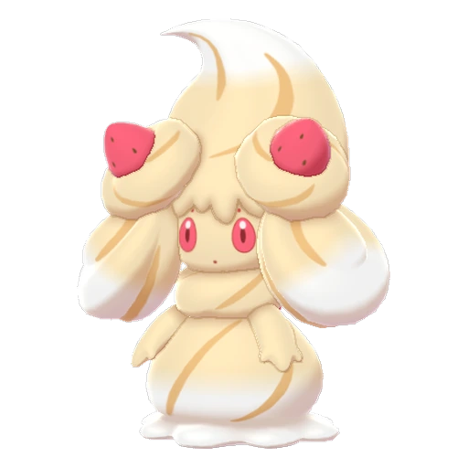Alcremie Caramel Swirl Strawberry, Front, in Sword & Shield: The Crown Tundra