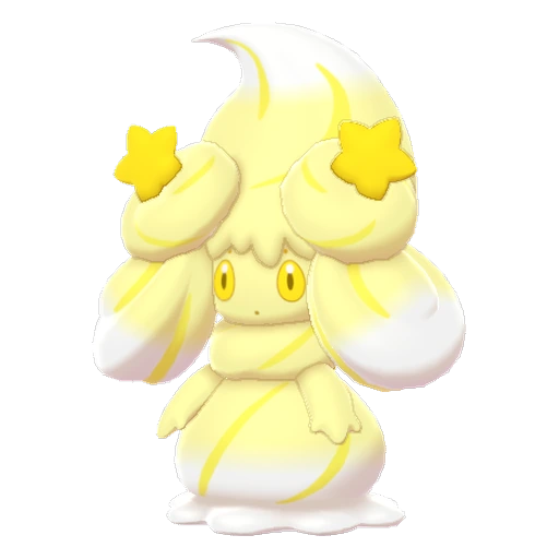 Alcremie Lemon Cream Star, Front, in Sword & Shield: The Crown Tundra