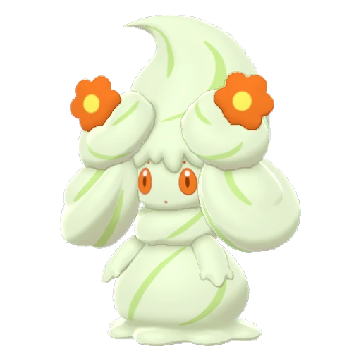 Alcremie Matcha Cream Flower, Front, in Sword & Shield: The Crown Tundra