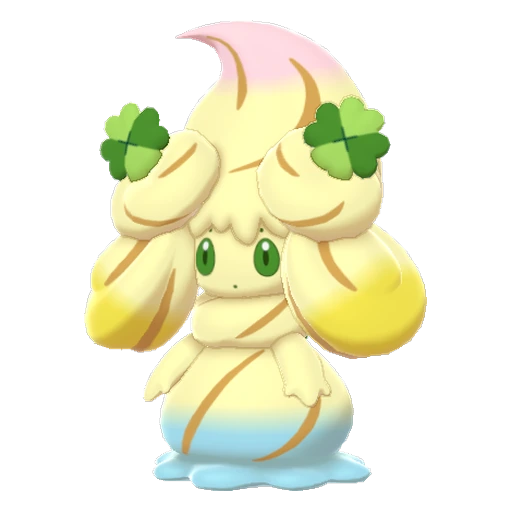 Alcremie Rainbow Swirl Clover, Front, in Sword & Shield: The Crown Tundra