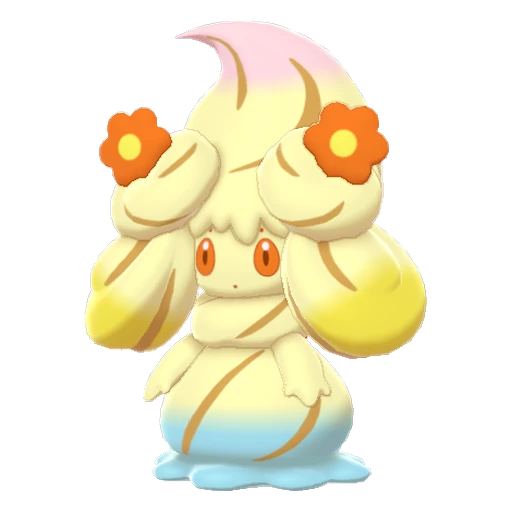 Alcremie Rainbow Swirl Flower, Front, in Sword & Shield: The Crown Tundra