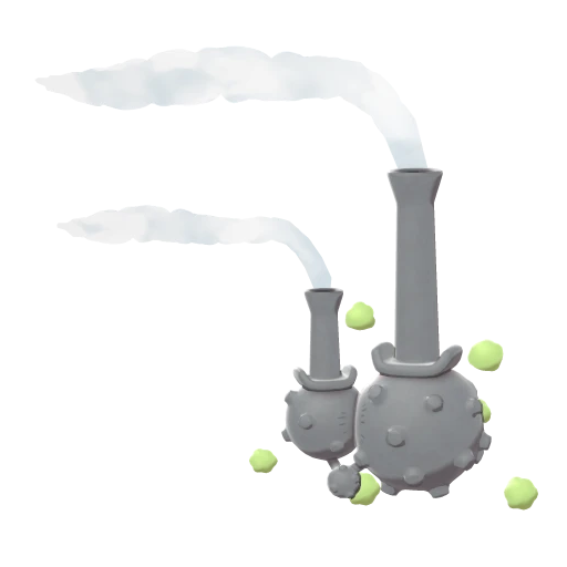 Weezing Galarian, Back, in Sword & Shield: The Crown Tundra