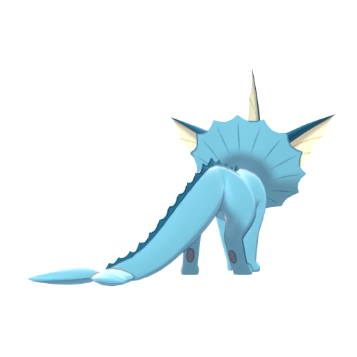 Vaporeon, Back, in Sword & Shield