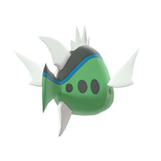 Basculin Blue-Striped Form, Back, in Sword & Shield: The Crown Tundra