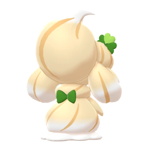 Alcremie Caramel Swirl Clover, Back, in Sword & Shield