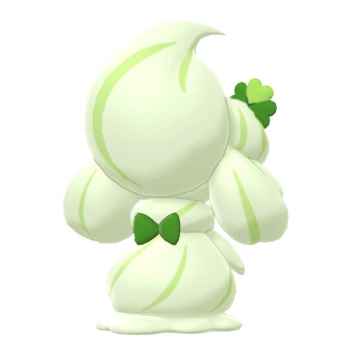 Alcremie Matcha Cream Clover, Back, in Sword & Shield