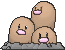 Dugtrio, Front, in Sun & Moon
