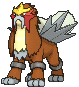 Entei, Front, in Sun & Moon