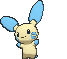 Minun, Front, in Ultra Sun & Ultra Moon