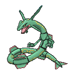 Rayquaza, Front, in Sun & Moon