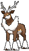 Sawsbuck Winter Form, Front, in Sun & Moon