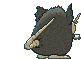 Raticate Alolan, Back, in Ultra Sun & Ultra Moon