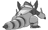 Aggron Mega, Back, in Sun & Moon