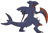 Garchomp Mega, Back, in Ultra Sun & Ultra Moon