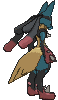 Lucario Mega, Back, in Sun & Moon
