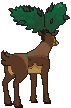 Sawsbuck Summer Form, Back, in Sun & Moon