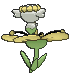 Flabébé Yellow Flower, Back, in Sun & Moon