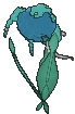 Florges Blue Flower, Back, in Ultra Sun & Ultra Moon