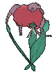 Florges Red Flower, Back, in Ultra Sun & Ultra Moon
