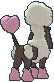Furfrou Heart Trim, Back, in Sun & Moon