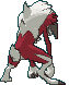 Lycanroc Midnight Form, Back, in Sun & Moon