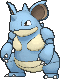 Nidoqueen, Front, in X & Y