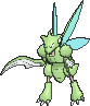 Scyther, Front, in X & Y